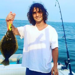 Large Flounder in Atlantic Ocean